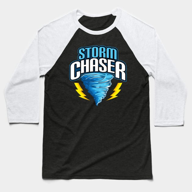 Storm Chaser Tornado Hurricane & Thunderstorms Baseball T-Shirt by theperfectpresents